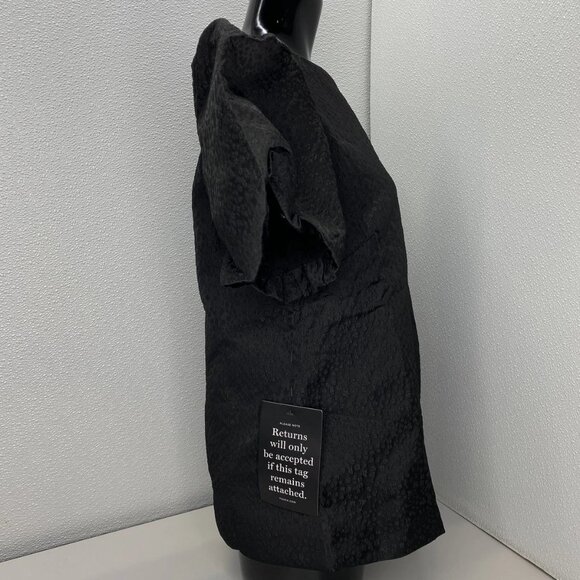 NEW POMANDER PLACE Women’s Lyla Jacquard Puff Sleeve Blouse Black Size S - Picture 5 of 9